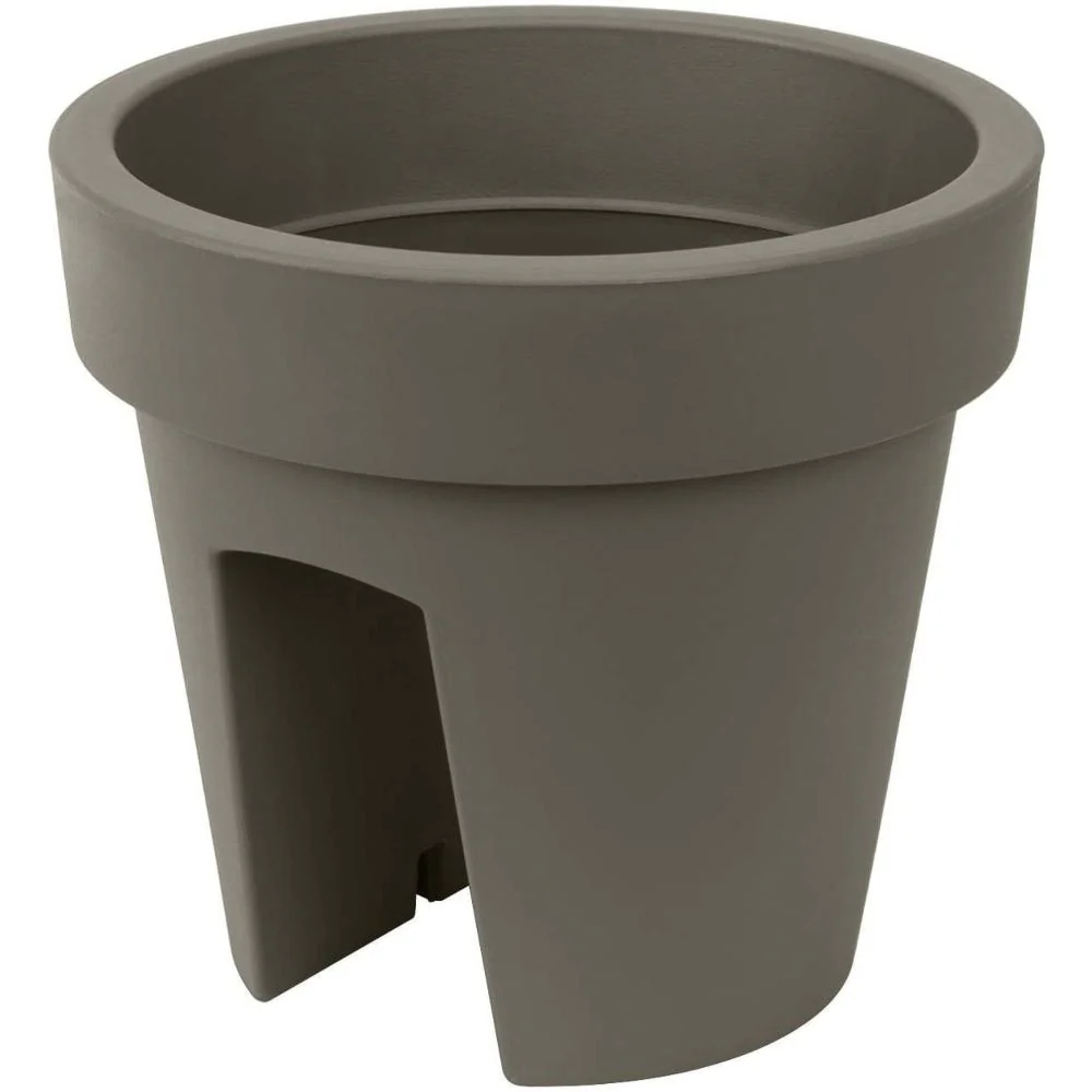Prosperplast Lofly Railing Planter 24.5x24.5x22.5cm - Stone Gray