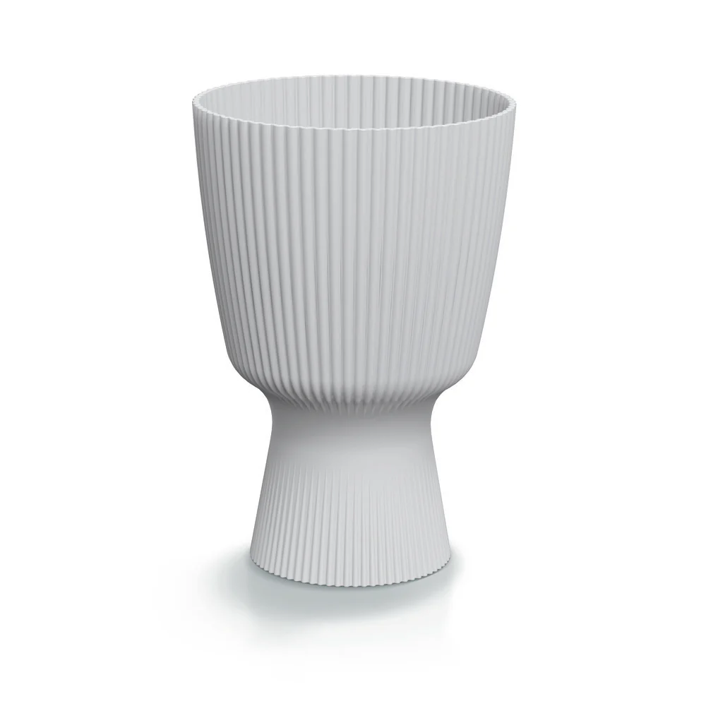 Prosperplast Milly Round Planter 14.6x14.6x21.5 - White