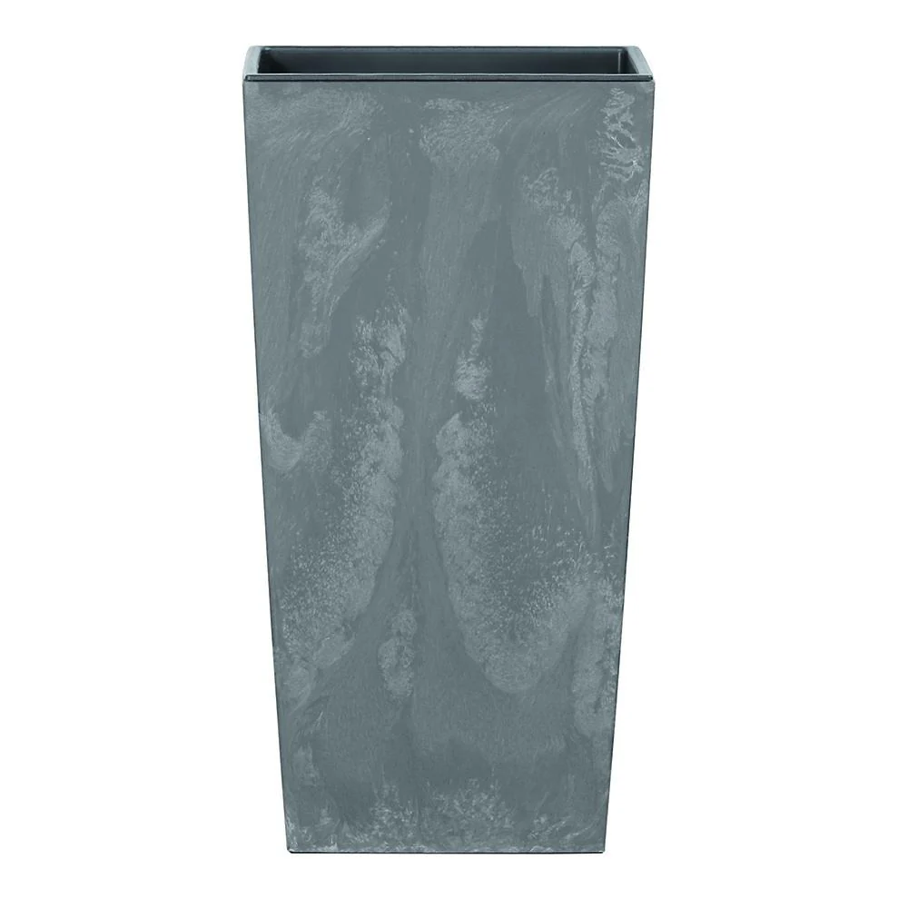 Prosperplast Urbi Square Beton Effect Planter 19.5x19.5x37.5cm - Marengo