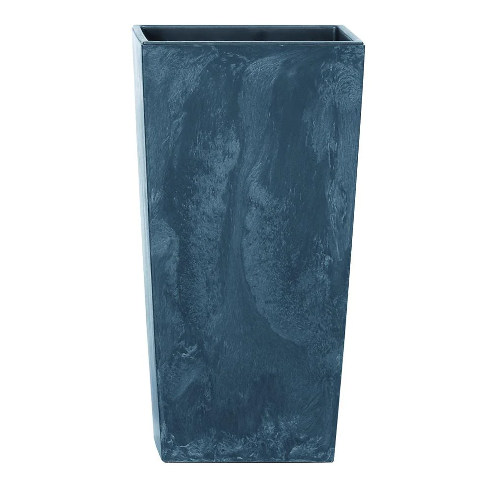 Prosperplast Urbi Square Beton Effect Planter 26.5x26.5x50cm - Anthracite