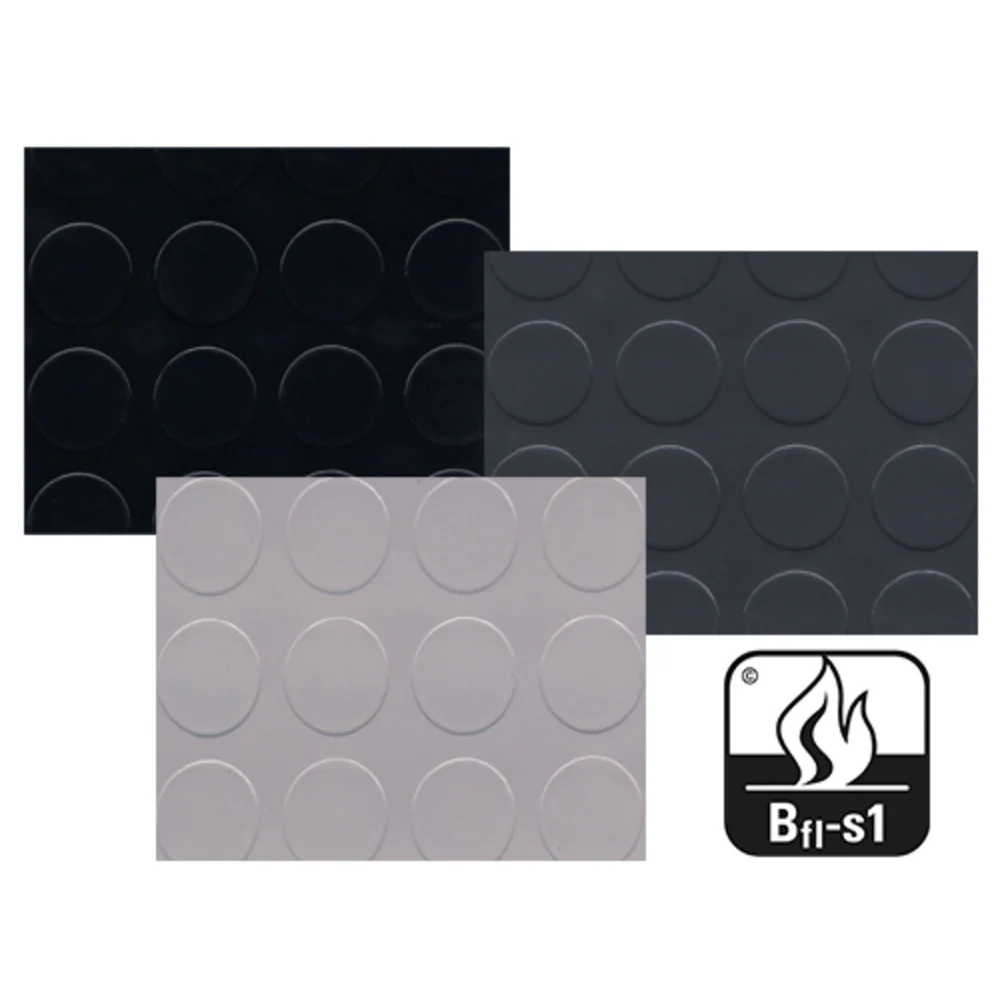 PVC Lino Floor Covering 1m - Black