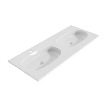 Sensea Icone Resin Basin 49 2 Bowls 121 White