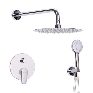 Sensea Icone Full Shower Kit in Wall with Square Shaped Mixer Faucet - Chrome