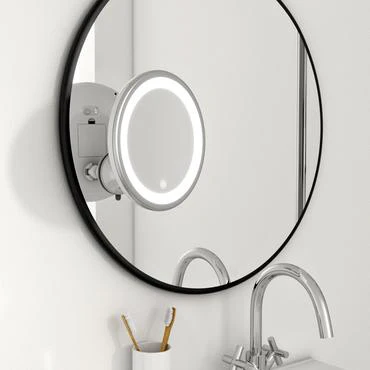 Sensea Telescopic Light Mirror With Suction Pad Beauty White