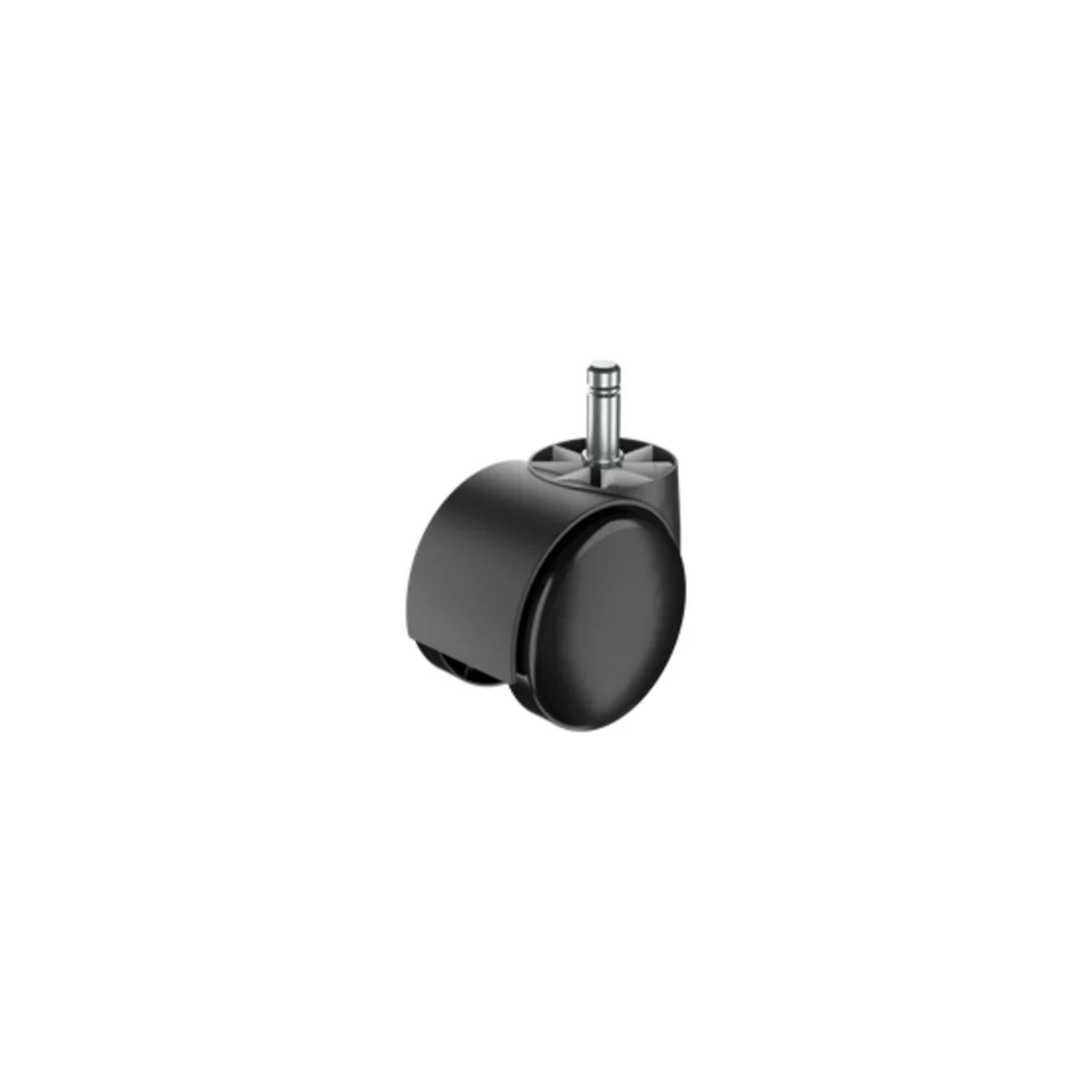 Standers 1 Caster 50Mm 360Ã‚Â°, Stem, Indoor Black Plastic Parts