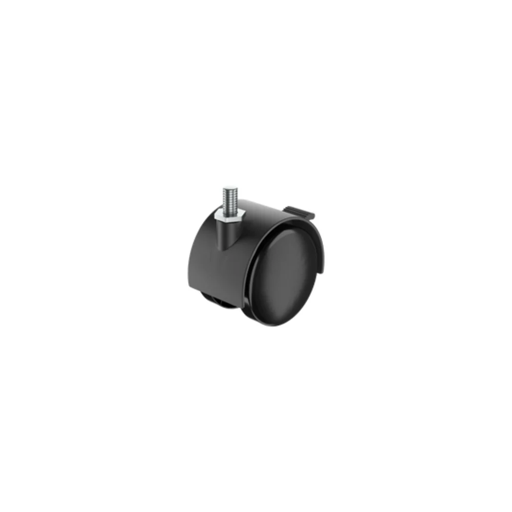 Standers 1 Caster 50Mm 360Ãƒâ€šÃ‚Â°, Thread, Plastic Brake, Indoor Black Plastic Parts