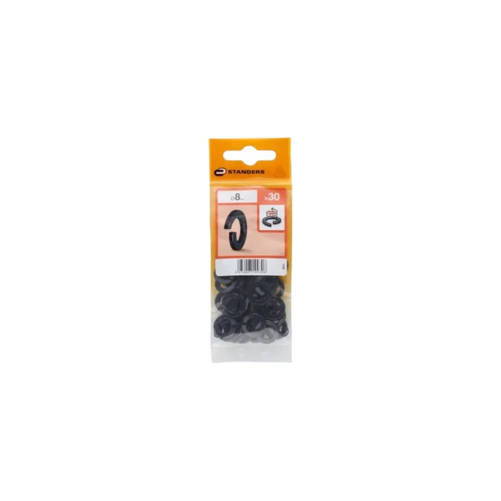 Standers B60 Spring Lock Washer Steel BZP Shiny 8X 30pc
