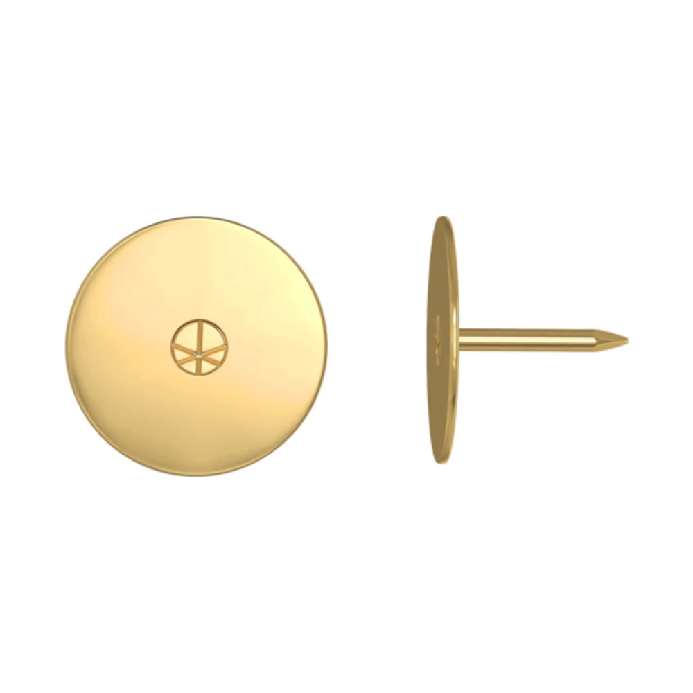 Standers Thumb Tack Steel, Brass Plated, Polybag