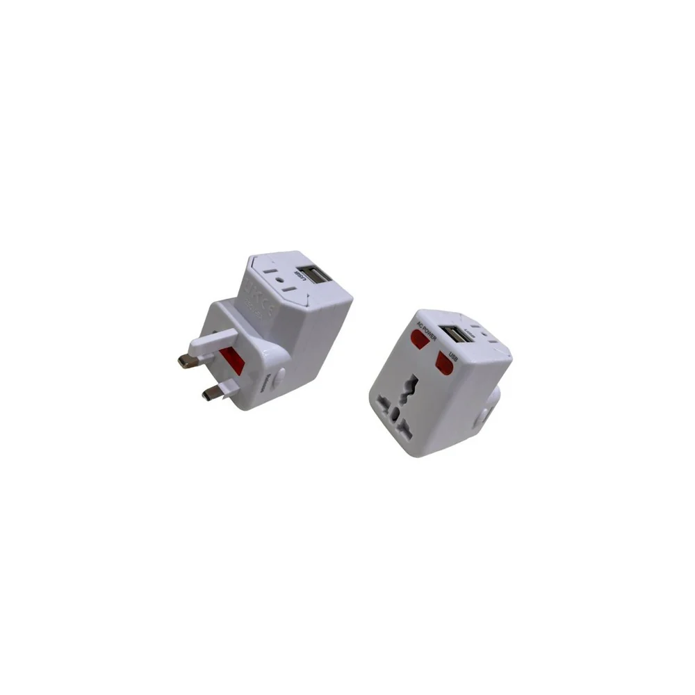 TRAVEL ADAPTER 3IN1 WITH 2 USB â€“ 1000AMP