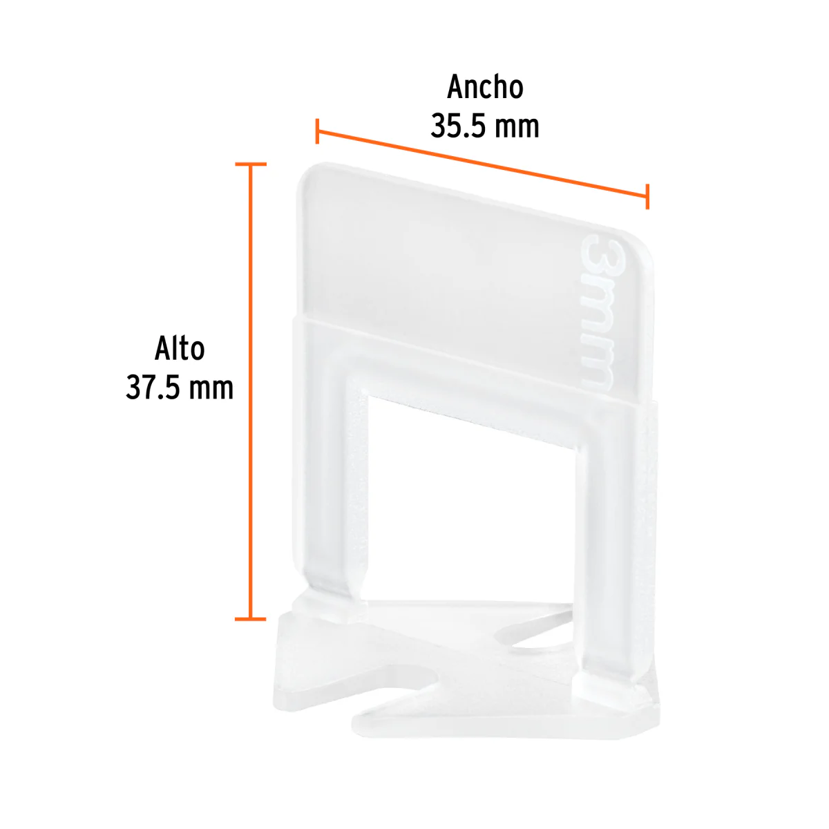 Truper 1/8" Tile Leveling Clips, 100 Pcs..