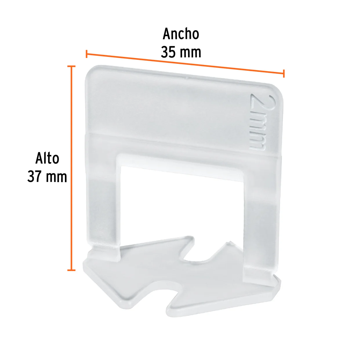Truper 5/64" Tile Leveling Clips, 100 Pcs..