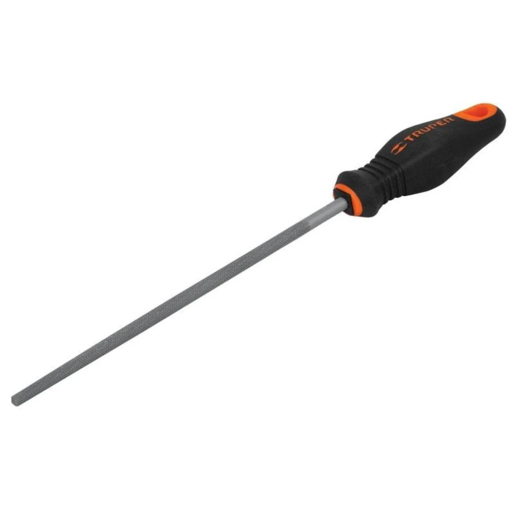 Truper 8" Inches , Round, Bastard Cut File With Handle.